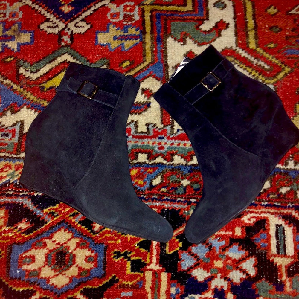 Cole Haan - black hidden wedge booties - size 10